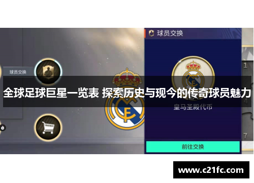 全球足球巨星一览表 探索历史与现今的传奇球员魅力